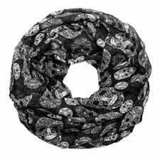 Bufanda de bufanda calavera cráneo negro pañuelo para el cuello bufanda punk metal gótico, usado segunda mano  Embacar hacia Argentina