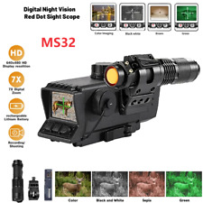 MS32 Digital Night Vision Rifle Red Dot Sight 7X Zoom Hunting Telescope NV Sight, used for sale  Shipping to South Africa