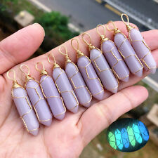 10 peças pingente de pedra luminosa brilho violeta no escuro chakra reiki amuleto de cura, usado comprar usado  Enviando para Brazil