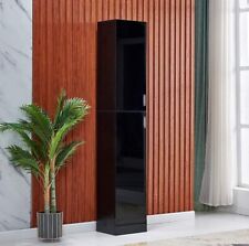 Freestanding Tall Black High Gloss Storage Cupboard Brand New (Read Description), used for sale  Shipping to South Africa