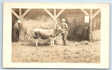 Postcard farmer livestock for sale  Saco
