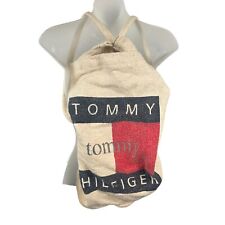 Usado, Bolsa de ombro Tommy Hilfiger lona algodão alça praia lavanderia vintage comprar usado  Enviando para Brazil