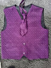 boys purple waistcoat for sale  NEWARK