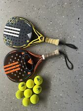 Juego de 2 raquetas de pádel Adidas con bolas de pádel, usado segunda mano  Embacar hacia Argentina