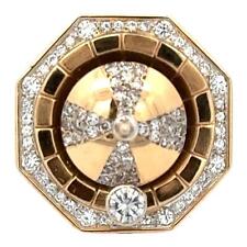 Anel giratório masculino roda de roleta ouro amarelo 18 quilates diamante comprar usado  Enviando para Brazil