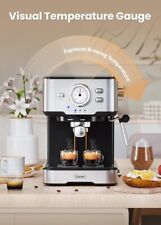 Gevi GECME403L-U 2 IN 1 Smart Espresso Machine Steamer 15 Bar Cappuccino Coffee, used for sale  Shipping to South Africa
