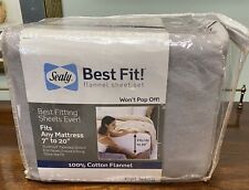 Sealy Best Fit Flannel Sheet Set California King Slate for sale  Shipping to South Africa