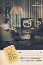 RADEBERG, advertising 1954, VEB Sachsenwerk Radeberg RFT TV chest Clivia for sale  Shipping to South Africa