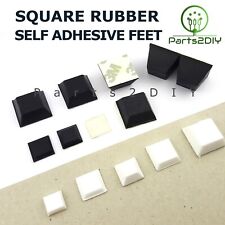 Square SELF ADHESIVE RUBBER FEET 3M Sticky Stick Glue SMALL LARGE Black White UK, used for sale  Shipping to South Africa