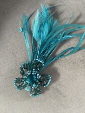 Handmade turquoise fascinator for sale  COVENTRY