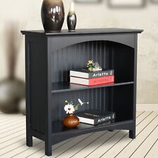 solid 2 shelves wood black for sale  Elgin