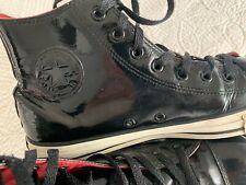 Zapatos de cuero patentados Converse Chuck Taylor All Star para hombre 11.5 EE. UU. negros rojos altos segunda mano  Embacar hacia Argentina