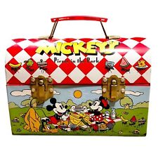 Lancheira vintage Disney MickeyMouse 'Mickey's Picnic in the Park' balde de lata comprar usado  Enviando para Brazil