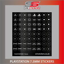 Preto 7.5mm Redondo PlayStation Stickers Para Simulador De Roda/controlador/Caixa de botão comprar usado  Enviando para Brazil
