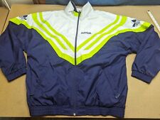 Chaqueta deportiva vintage Adidas D9 F198 azul cremallera completa trébol pista colorida segunda mano  Embacar hacia Argentina