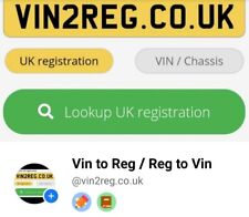 Vin reg registration for sale  BARNSLEY