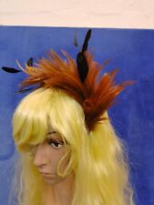 Brown feather headband for sale  SLOUGH