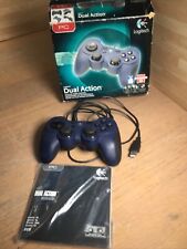 Used, Logitech Dual Action PC Wired Controller Gamepad - Dark Blue Boxed for sale  Shipping to South Africa