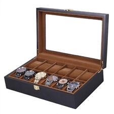 Watch Box Black Matte Spray Paint Watch Case Boxes Jewelry Boxes Organizer for sale  Shipping to South Africa
