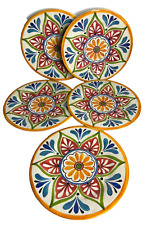 5 Bed Bath & Beyond Melamine Dinner Plates 10.5" Scandinavian Design Set Of 5 for sale  Shipping to South Africa