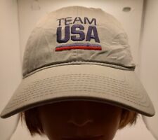 Boné chapéu ajustável cáqui vestuário da equipe olímpica dos Estados Unidos EQUIPE EUA BORDADO comprar usado  Enviando para Brazil