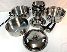 Used, MAGMA ~ Ten (10) Piece Gourmet Nesting Cookware Set 18/10 Stainless Steel for sale  Shipping to South Africa