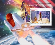 Hoja de estampillas de astronautas de la NASA tragedia del transbordador espacial Columbia 2 2023 África Central segunda mano  Embacar hacia Mexico