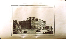 Stampa antica palazzo usato  Monterosso Almo