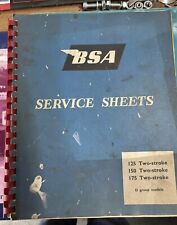 Bsa bantam service for sale  WESTON-SUPER-MARE