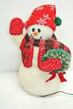 2002 Avon 16" Fiber Optic Light Up Snowman Figurine Christmas Decoration for sale  Madison