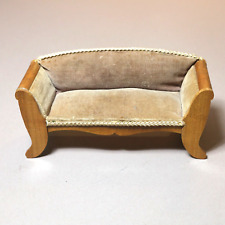 Sofá-cama sob medida tradicional de veludo bronzeado acastanhado armado alto escala 1:12 comprar usado  Enviando para Brazil