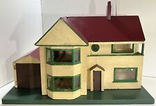 WELL MADE VINTAGE WOODEN 1930s STYLE DETATCHED DOLL HOUSE WITH GARAGE for sale  Shipping to South Africa