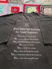 Used, Vintage HK Audio Sound Engineers Tee for sale  Shipping to South Africa