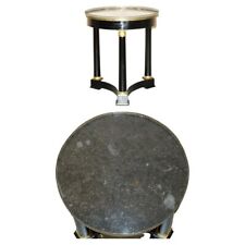 ANTIQUE EBONISED LOUIS XVI  GILT BRONZE CORINTHIAN PILLAR GUERIDON MARBLE TABLE for sale  Shipping to South Africa