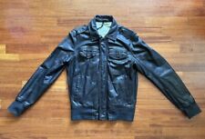 Leather jacket diesel usato  Roma