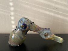 Handblown Hoof Multicolor Glass Pipe Big with Bowl and Carb, used for sale  Shipping to South Africa