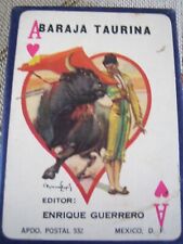 Used, MEXICAN PLAYING CARD - MEXICO BARAJA TAURINA ~ BULL FIGHTING for sale  Ormond Beach