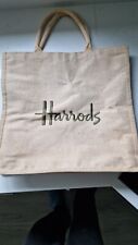 Harrods jute tote for sale  WOKINGHAM