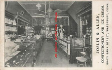 CT, Waterbury, Connecticut, Joslin & Allen Confeitaria e Sorvete Store, 1915 comprar usado  Enviando para Brazil