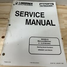 Mercury Mariner 4 - 5 hp 4-Stroke Outboard Motor Service Manual for sale  Shipping to South Africa