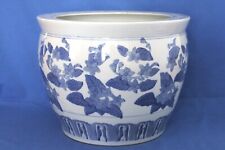 Large blue & white Chinese style jardiniere planter / fish bowl for sale  BRISTOL
