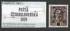 Tchecoslováquia, Posta 1919 Mi. 97 sobreimpressão tipo I. comprar usado  Enviando para Brazil