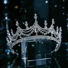 Usado, Tiara de cristal grande de 7 cm de altura corona boda reina princesa baile de graduación para mujer segunda mano  Embacar hacia Argentina