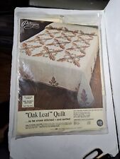 VTG PARAGON NEEDLE CRAFT KIT OAK LEAF QUILT TOP DOUBLE BED 01190 for sale  Shipping to South Africa