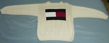 Suéter Tommy Hilfiger adulto grande L manga longa bandeira branco casual comprar usado  Enviando para Brazil