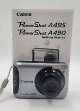 Used, Canon PowerShot A490 10.0MP Digital Camera w/ Strap & Manual - Silver *Tested* for sale  Shipping to South Africa