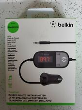 Transmissor Belkin TuneCast no carro 3,5 mm áudio auxiliar para FM - Preto  comprar usado  Enviando para Brazil