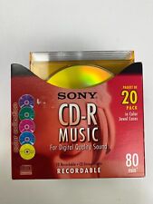 Sony CD-R Música Gravável 80min Coleção Colorida Pacote com 18 NOVO Aberto Joia Fina comprar usado  Enviando para Brazil