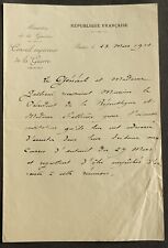 Maréchal gallieni autographe d'occasion  Coulans-sur-Gée