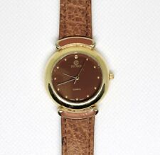 Relógio feminino antialérgico de couro genuíno com detalhe dourado 6”-7,5”, usado comprar usado  Enviando para Brazil
